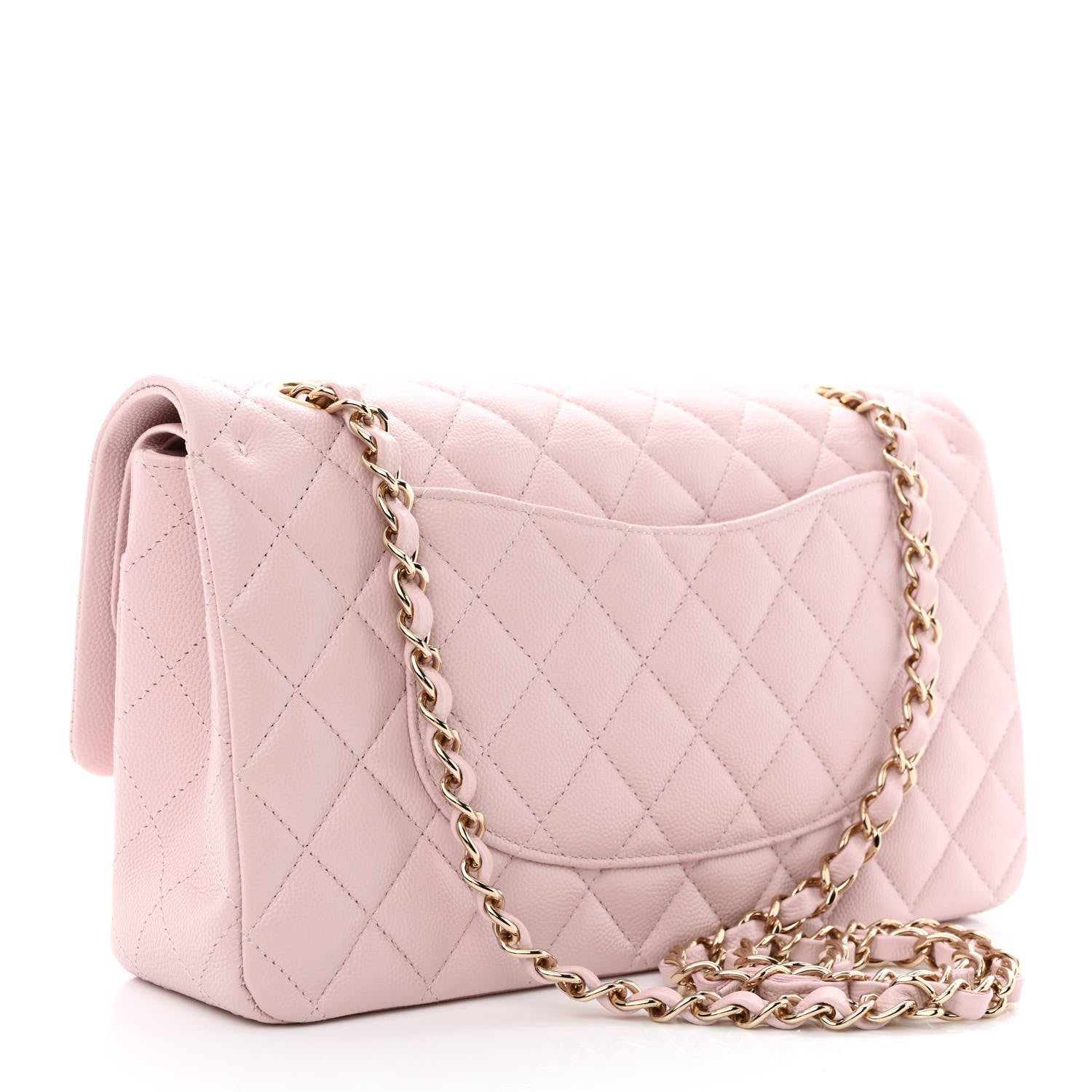 Chanel Caviar Quilted Medium Double Flap Light Pink 3 of 11
