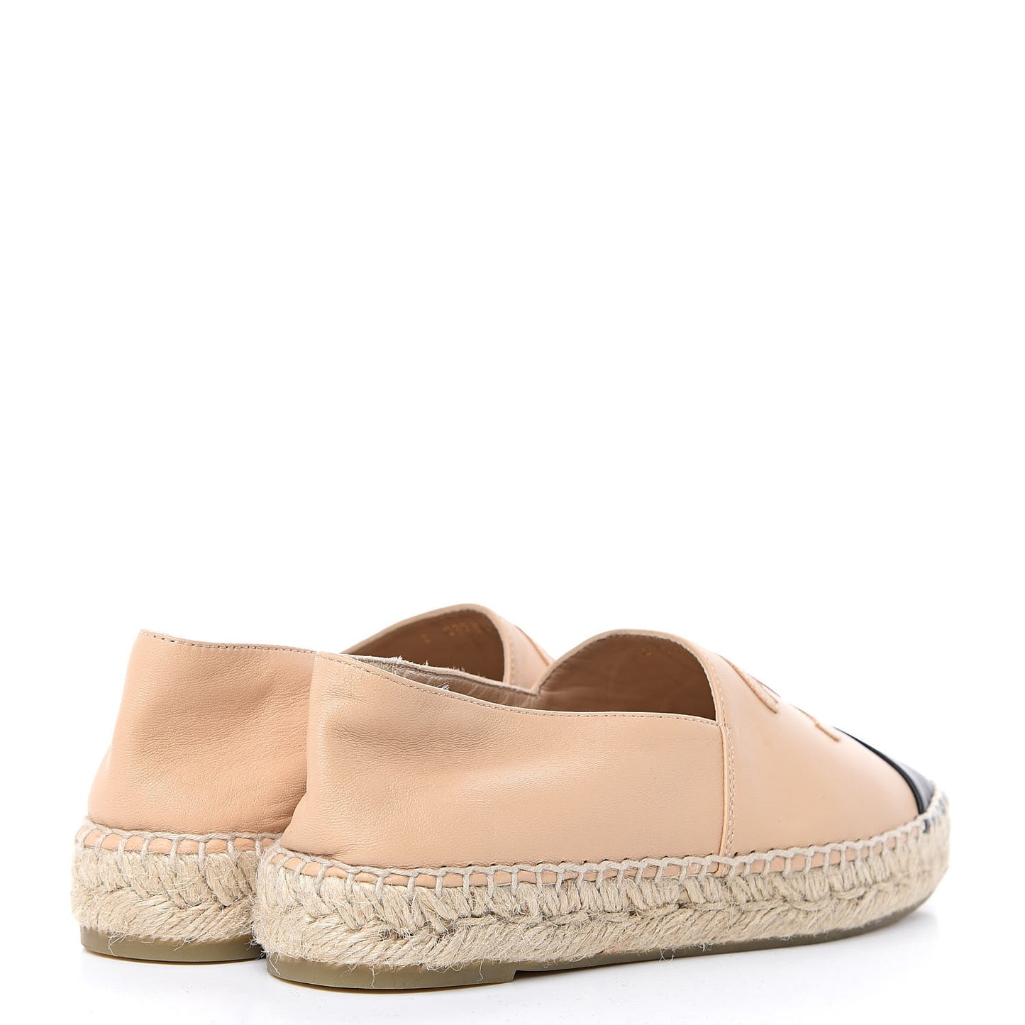 Lambskin CC Espadrilles 36 Beige Black