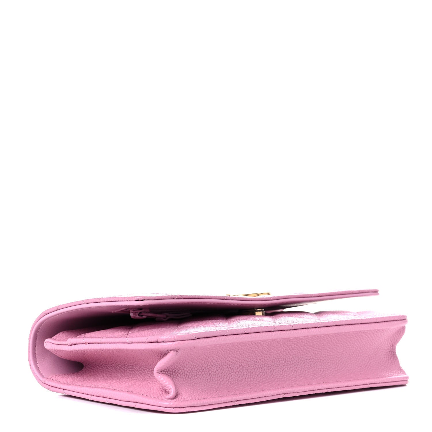 Chanel Shiny Caviar Quilted Pick Me Up Wallet On Chain WOC Pink 4 of 11