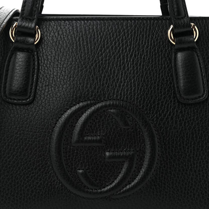 Gucci Pebbled Calfskin Medium Soho Top Handle Satchel Black 8 of 10