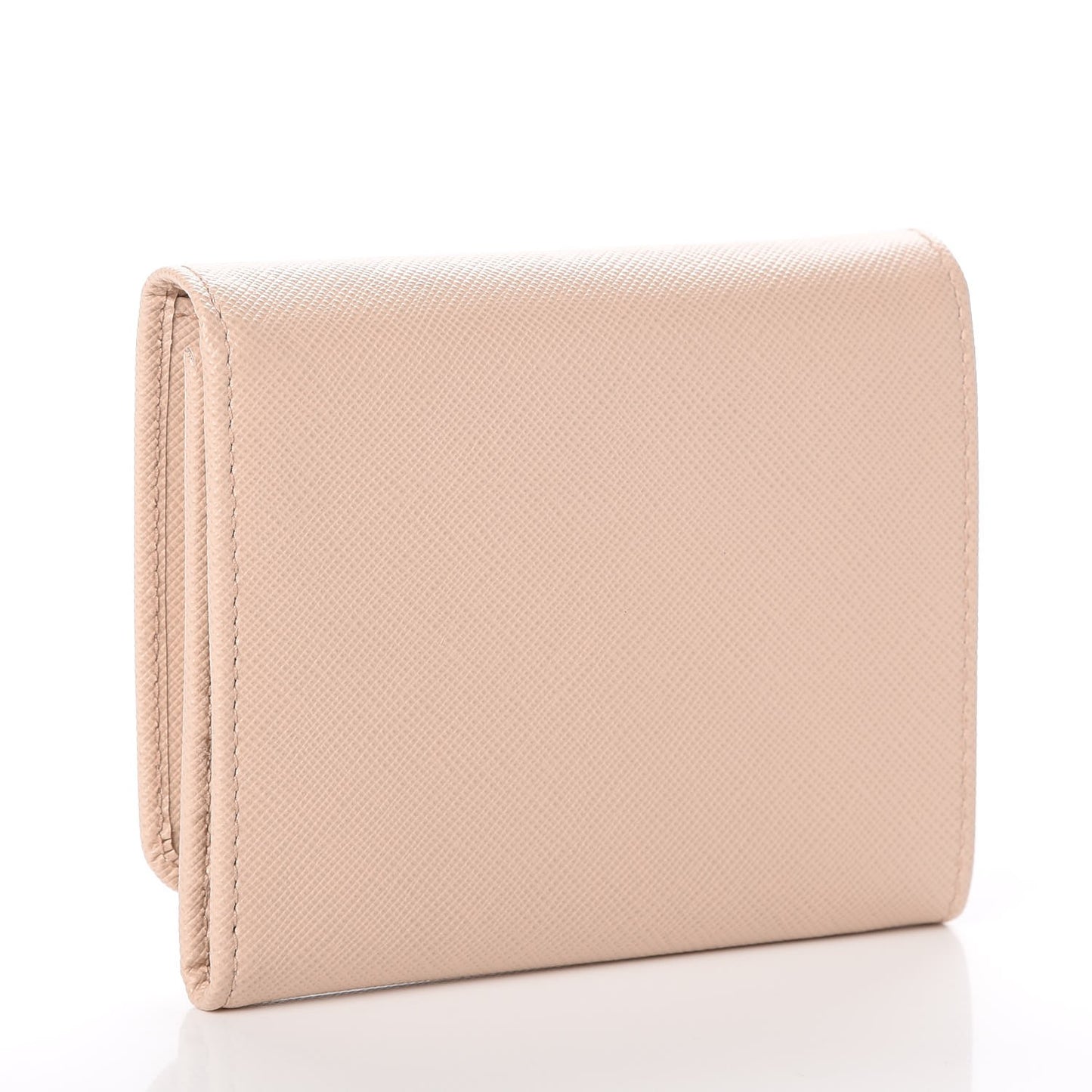 Saffiano Metal Tri-Fold Compact Wallet Cipria