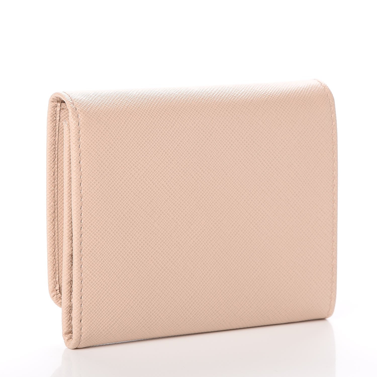 Prada Saffiano Metal Tri-Fold Compact Wallet Cipria 3 of 7