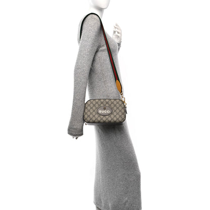 Gucci GG Supreme Monogram Web Neo Vintage Shoulder Bag Beige New Acero Crop 2 of 10