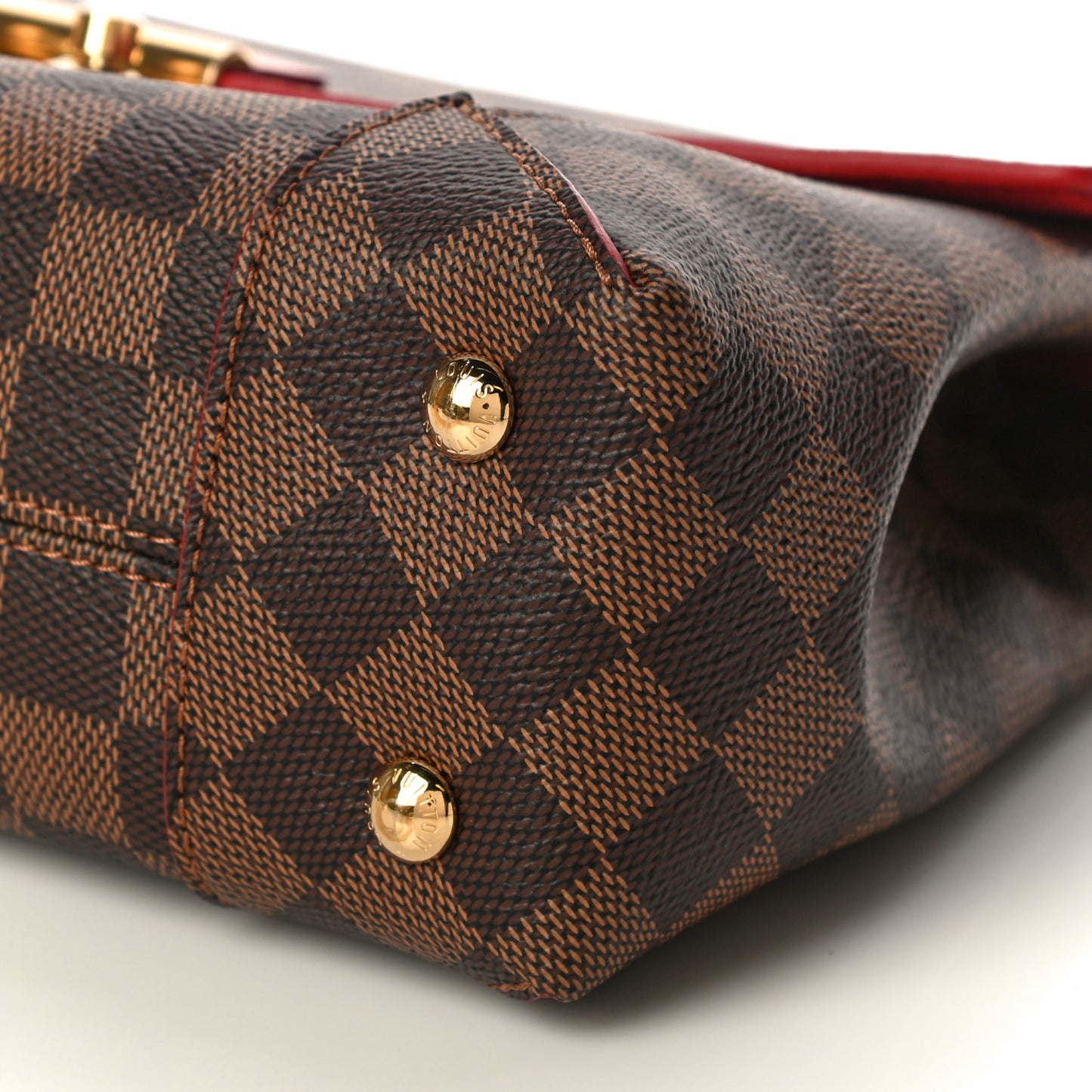 Damier Ebene Caissa Clutch Cherry