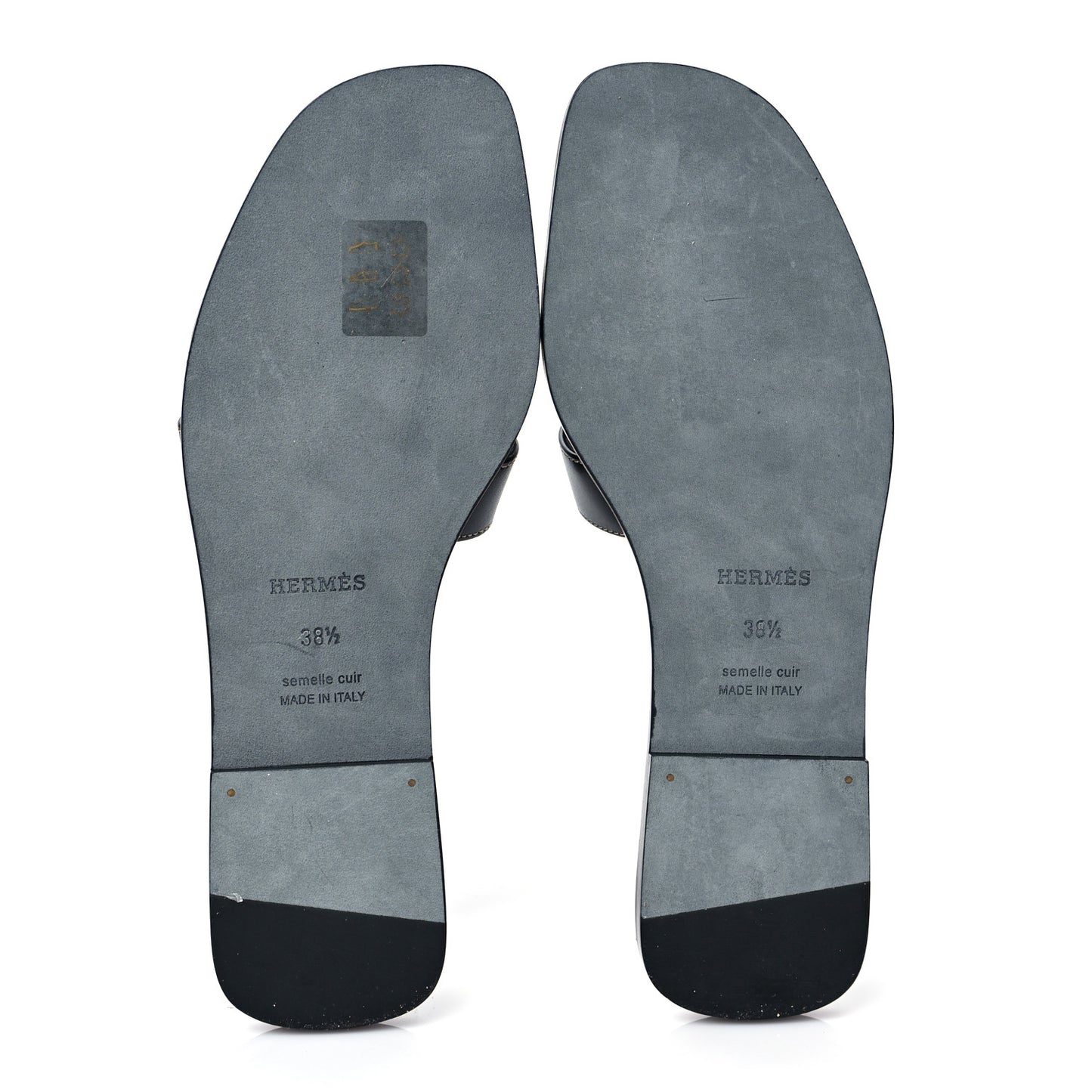 Box Calfskin Oran Sandals 38.5 Black