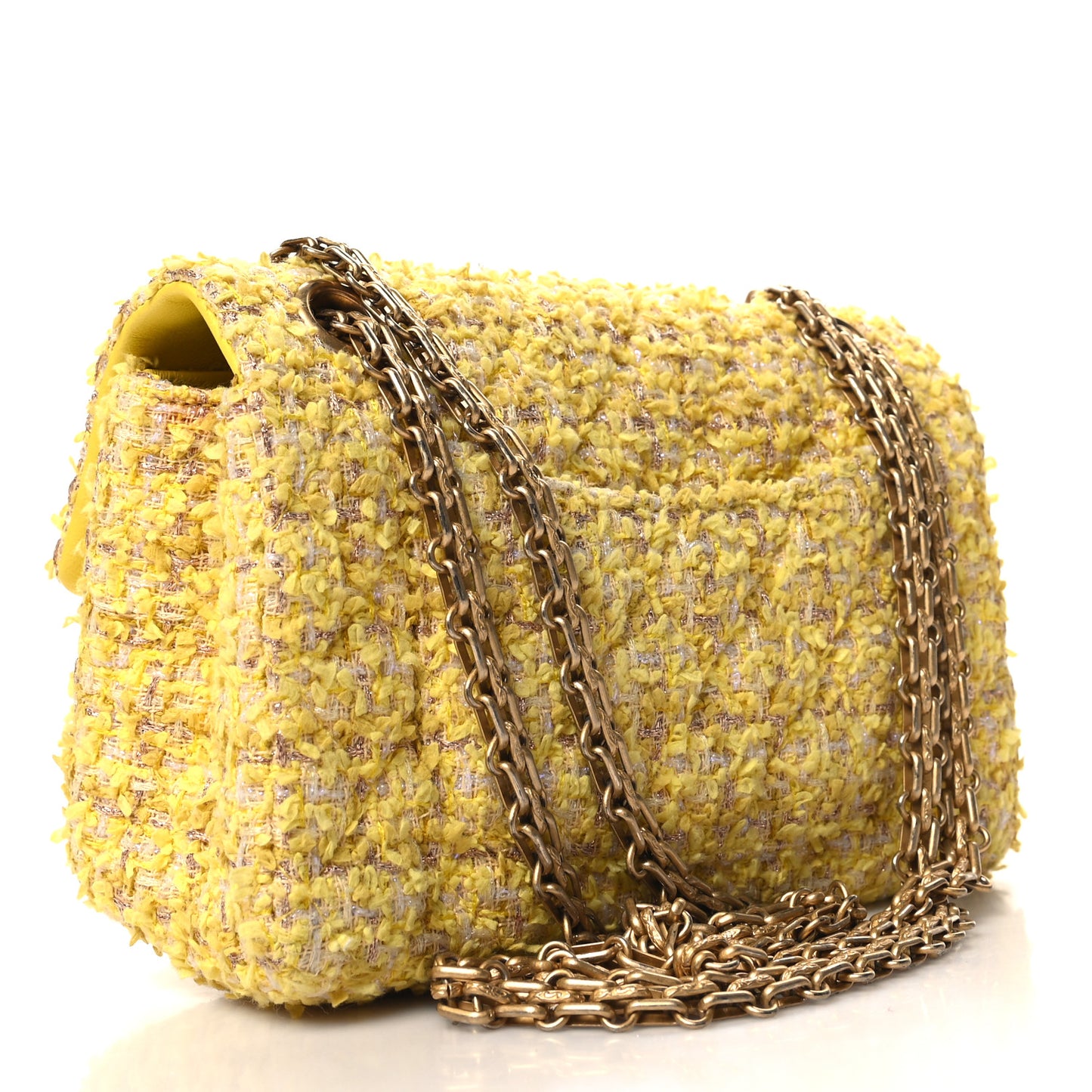 Tweed Quilted 2.55 Reissue Mini Flap Yellow