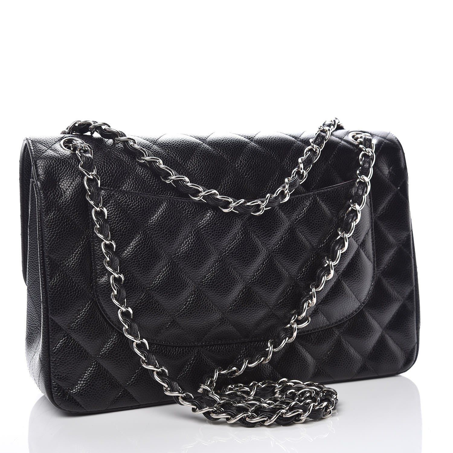 Chanel Caviar Quilted Jumbo Double Flap Black 3 of 10