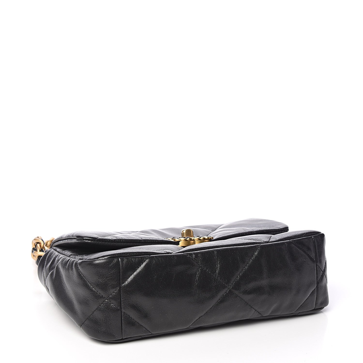 Chanel Goatskin Quilted Medium 19 Flap Black 3 of 10