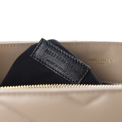 Saint Laurent Calfskin Y Quilted Monogram Medium Loulou Chain Satchel Dark Beige 10 of 11