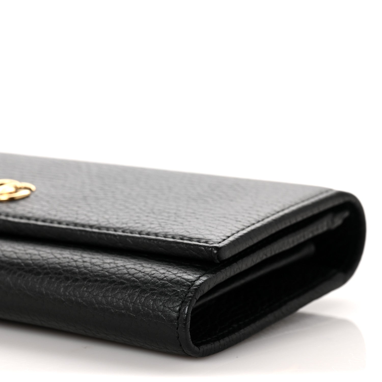 Gucci Calfskin Petite GG Marmont Wallet Chain Bag Black 9 of 9