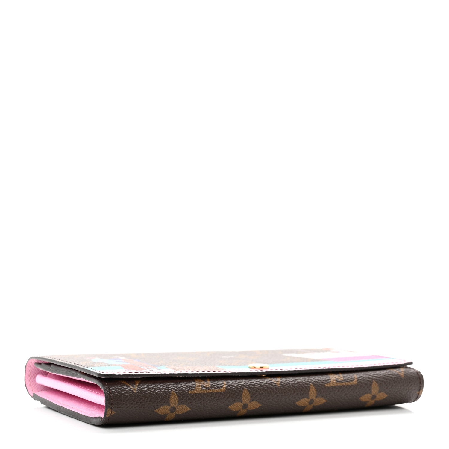 Louis Vuitton Monogram 2016 Christmas Animation Sarah Wallet Rose Ballerine 4 of 6