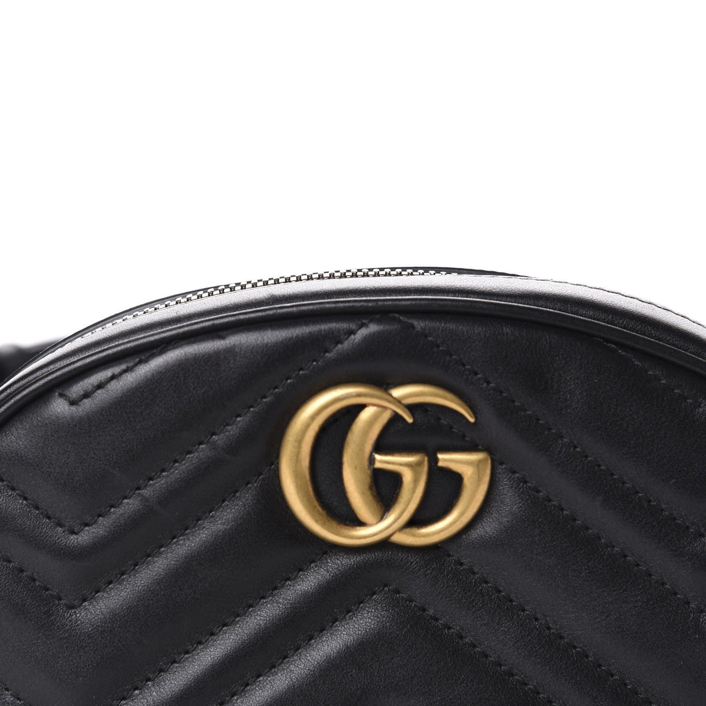 Calfskin Matelasse GG Marmont Belt Bag 75 30 Black