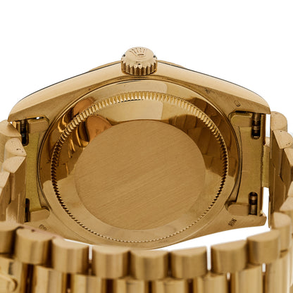 Rolex 18K Yellow Gold Diamond 36mm Oyster Perpetual Day-Date President Watch Champagne 18238 4 of 4