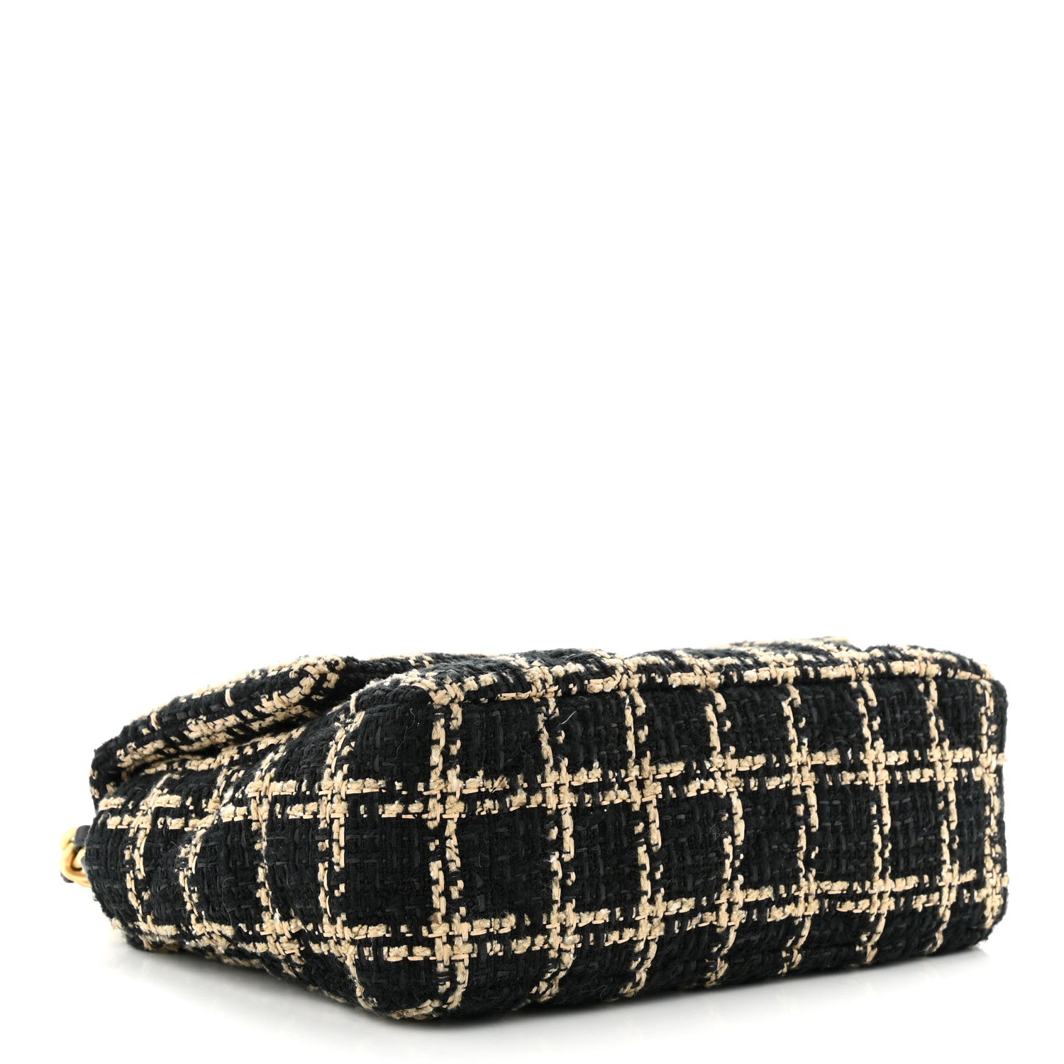 Chanel Tweed Quilted Medium Chanel 19 Flap Black Beige 4 of 11