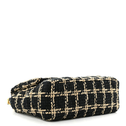 Chanel Tweed Quilted Medium Chanel 19 Flap Black Beige 4 of 11
