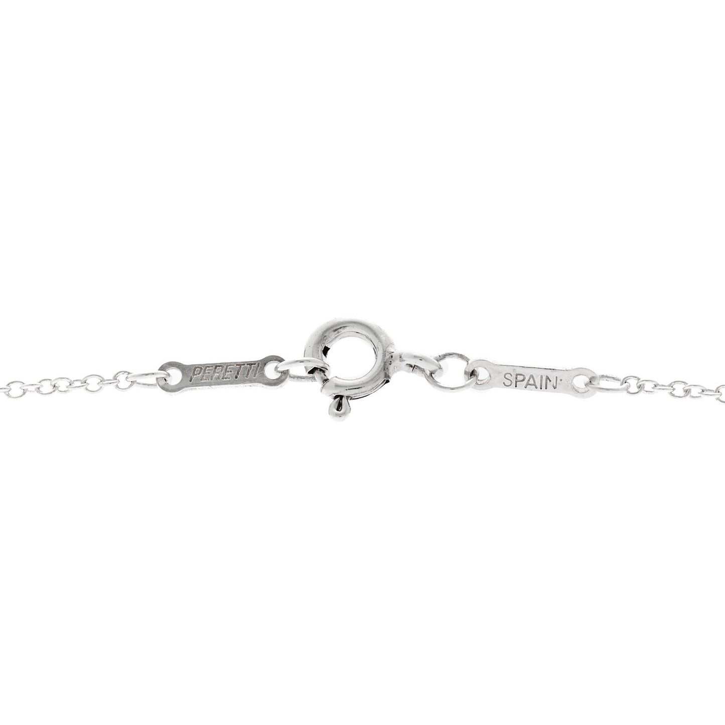 Sterling Silver 16mm Elsa Peretti Open Heart Pendant Necklace