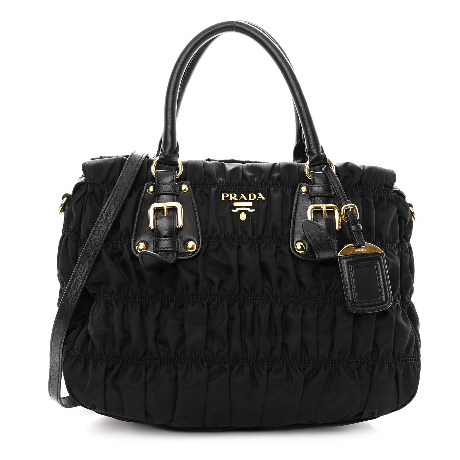 Prada Tessuto Nylon Gaufre Tote Black 1 of 14