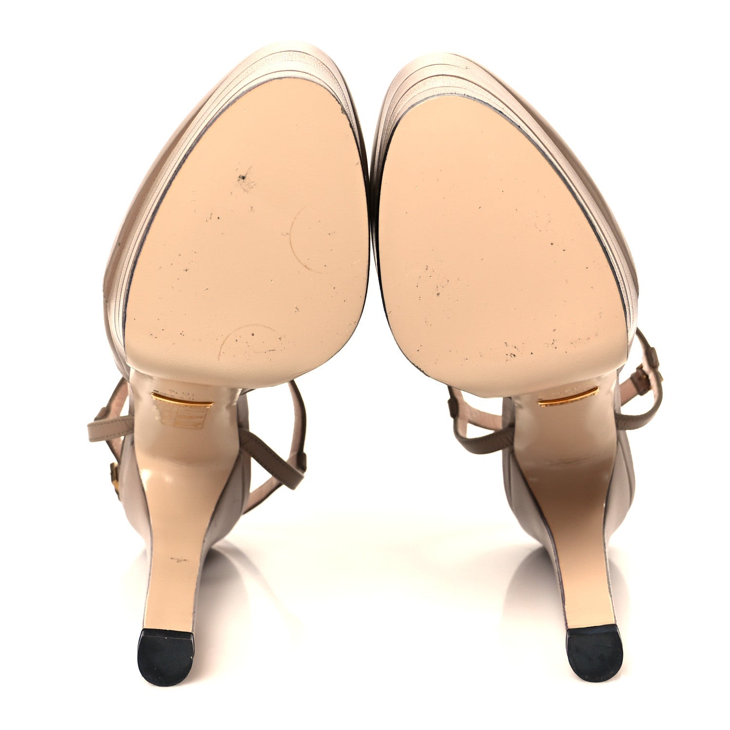 Gucci Malaga Kid Angel T-Strap Platform High Heel Pumps 36.5 Porcelain Rose 6 of 9