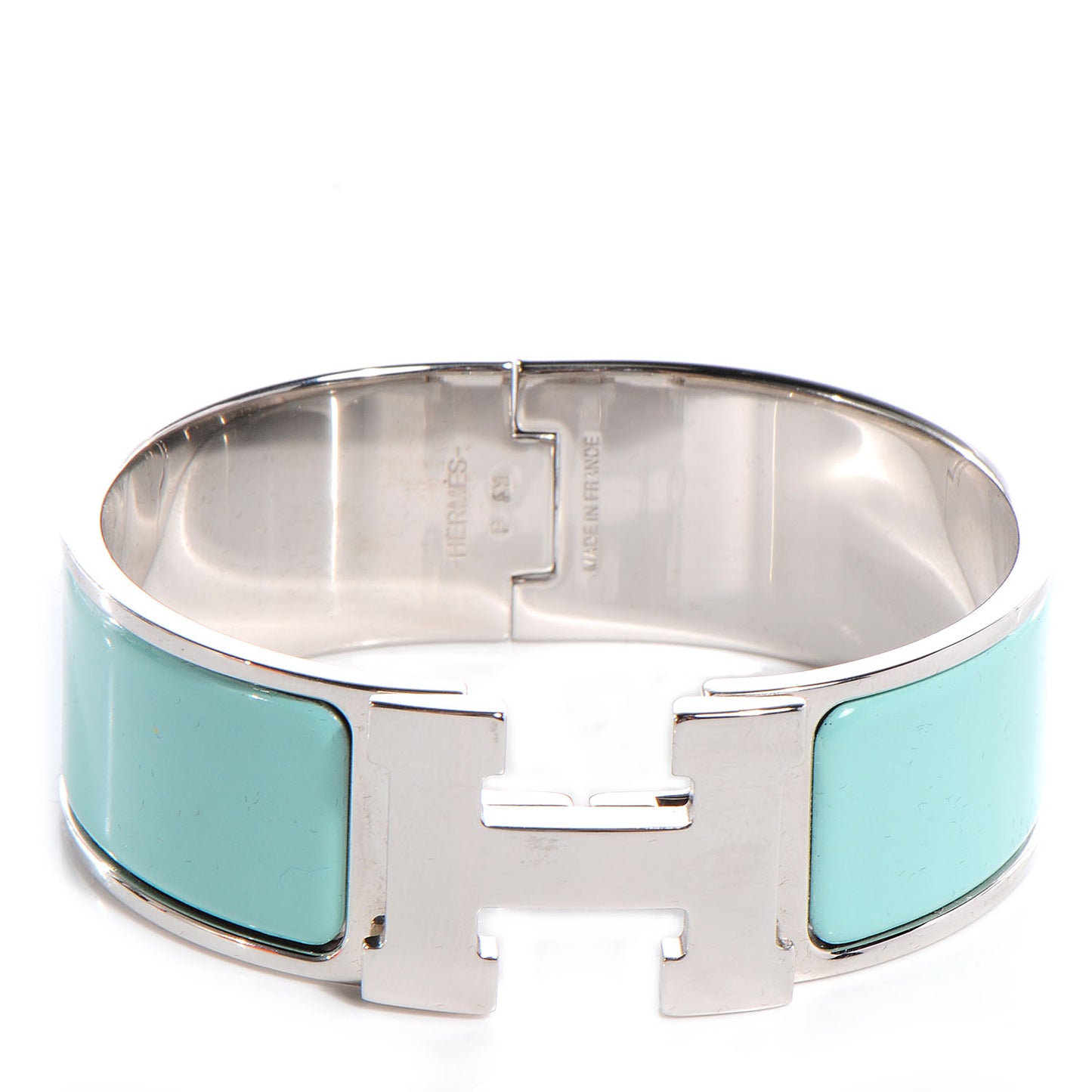 Enamel Wide Clic Clac H Bracelet PM Lagon