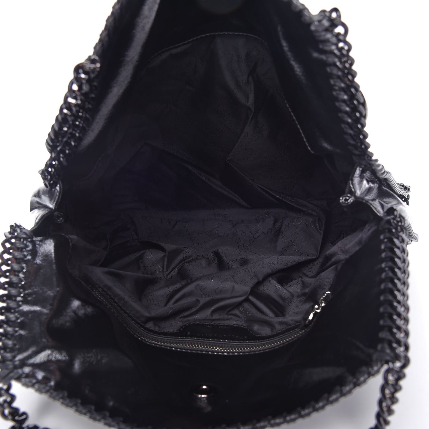 Patent Eco Alter Nappa Quilted Small Falabella Tote Black