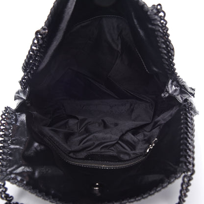 Stella McCartney Patent Eco Alter Nappa Quilted Small Falabella Tote Black 5 of 9
