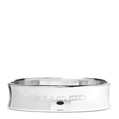 Tiffany Sterling Silver 1837 Cushion Bangle Bracelet 1 of 3