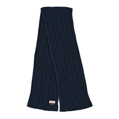 Hermes Cashmere Tri-Maillon Muffler Bleu Marine 2 of 3