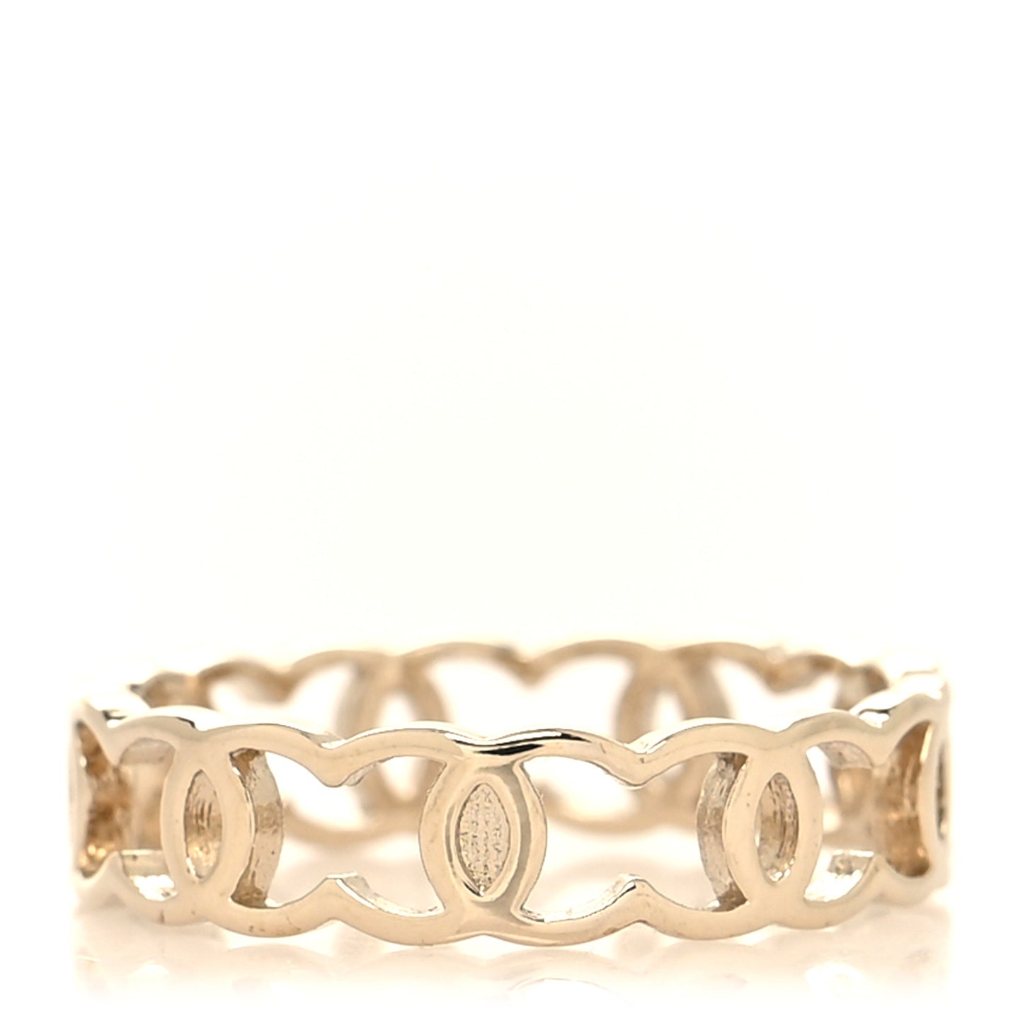 Metal CC Ring 6.75 Gold
