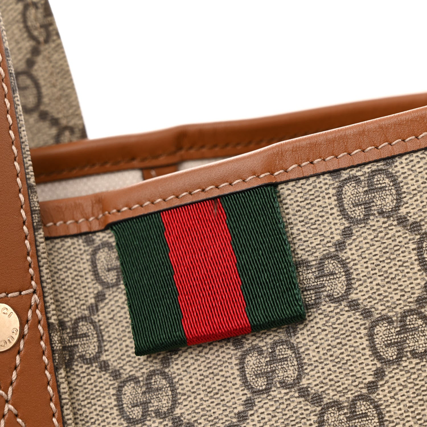 Gucci GG Plus Monogram Medium Signature Web Loop Tote Brown 12 of 12