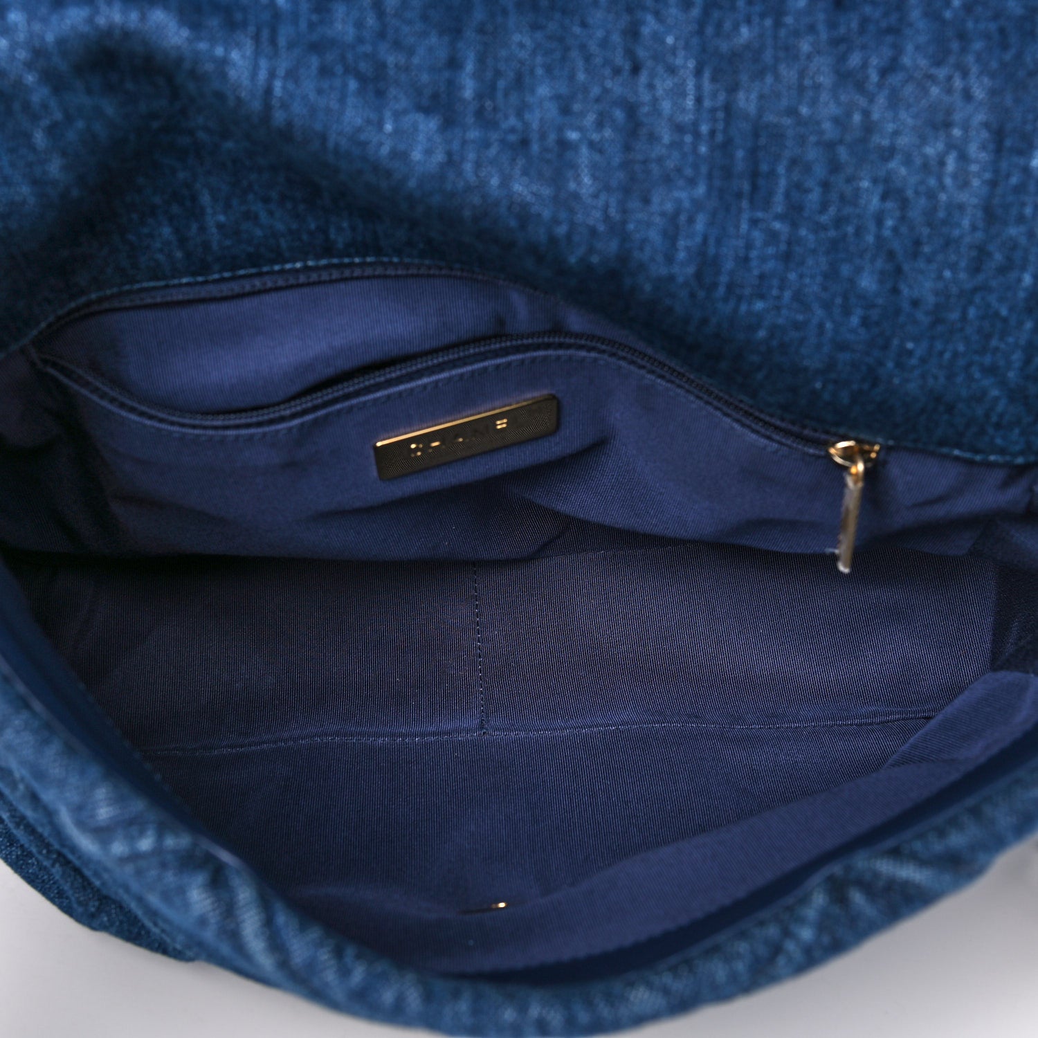 Chanel Denim Quilted Large Chanel 19 Flap Blue 5 of 14