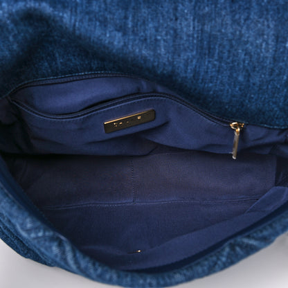 Chanel Denim Quilted Large Chanel 19 Flap Blue 5 of 14