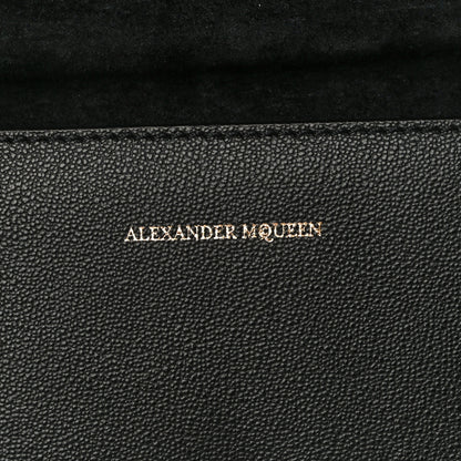 Alexander McQueen Grained Calfskin Small Insignia Flap Black 7 of 13