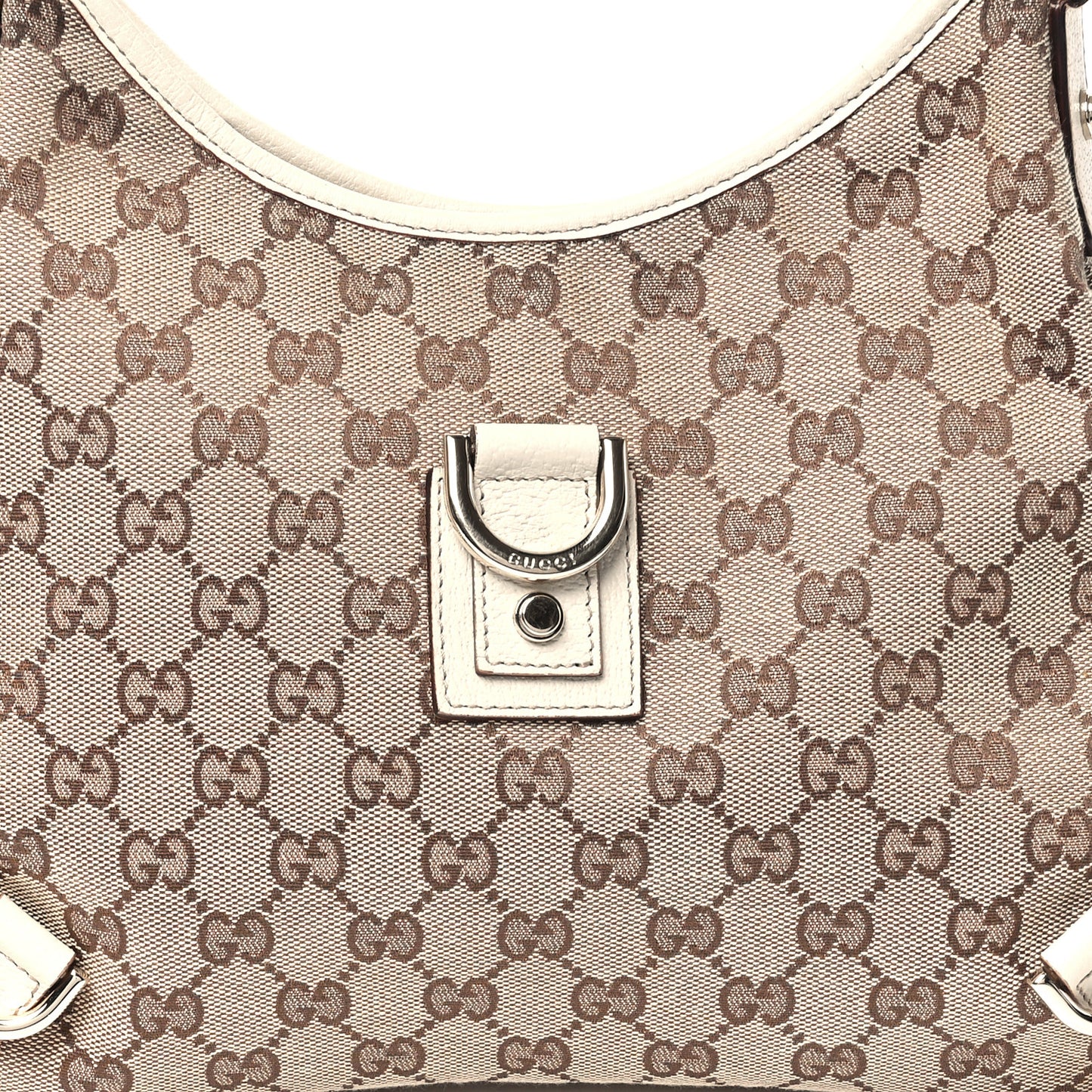 Monogram Medium Abbey D Ring Hobo Off White