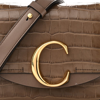 Chloe Calfskin Crocodile Embossed Mini C Bag 7 of 10