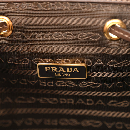 Prada Jacquard Logo Mini Bucket Crossbody Bag Corda Bruciato 6 of 10