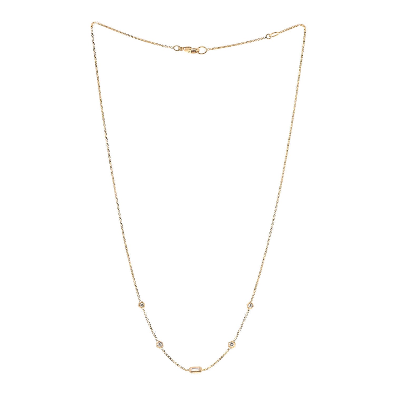 David Yurman 18K Yellow Gold Diamond Novella Necklace 3 of 5