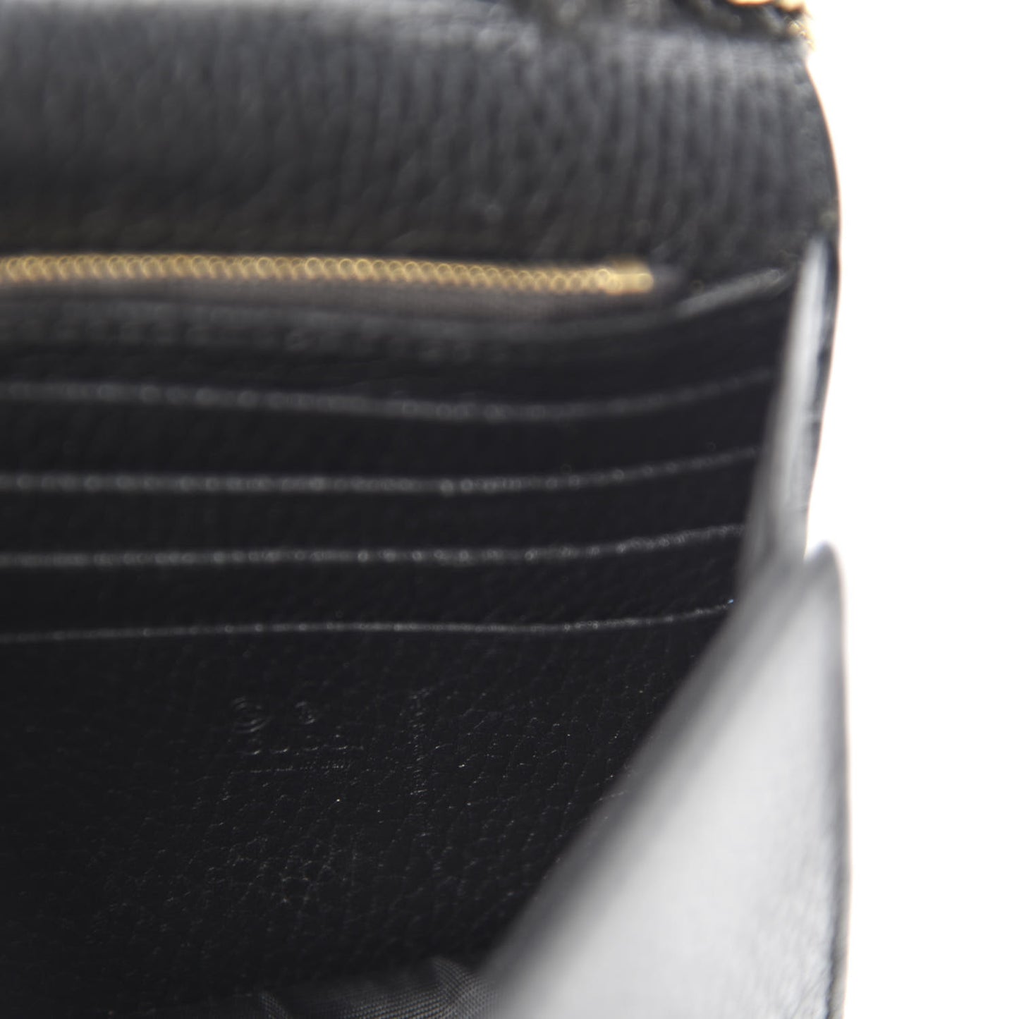 Dollar Calfskin Interlocking G Chain Wallet Black