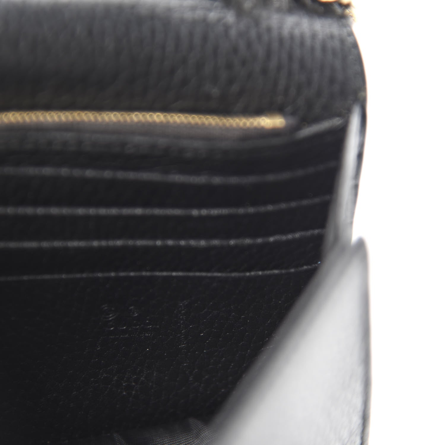 Gucci Dollar Calfskin Interlocking G Chain Wallet Black 9 of 12