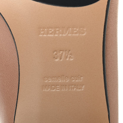 Hermes Goatskin Womens Royal Loafers 37.5 Bois De Santal 6 of 6