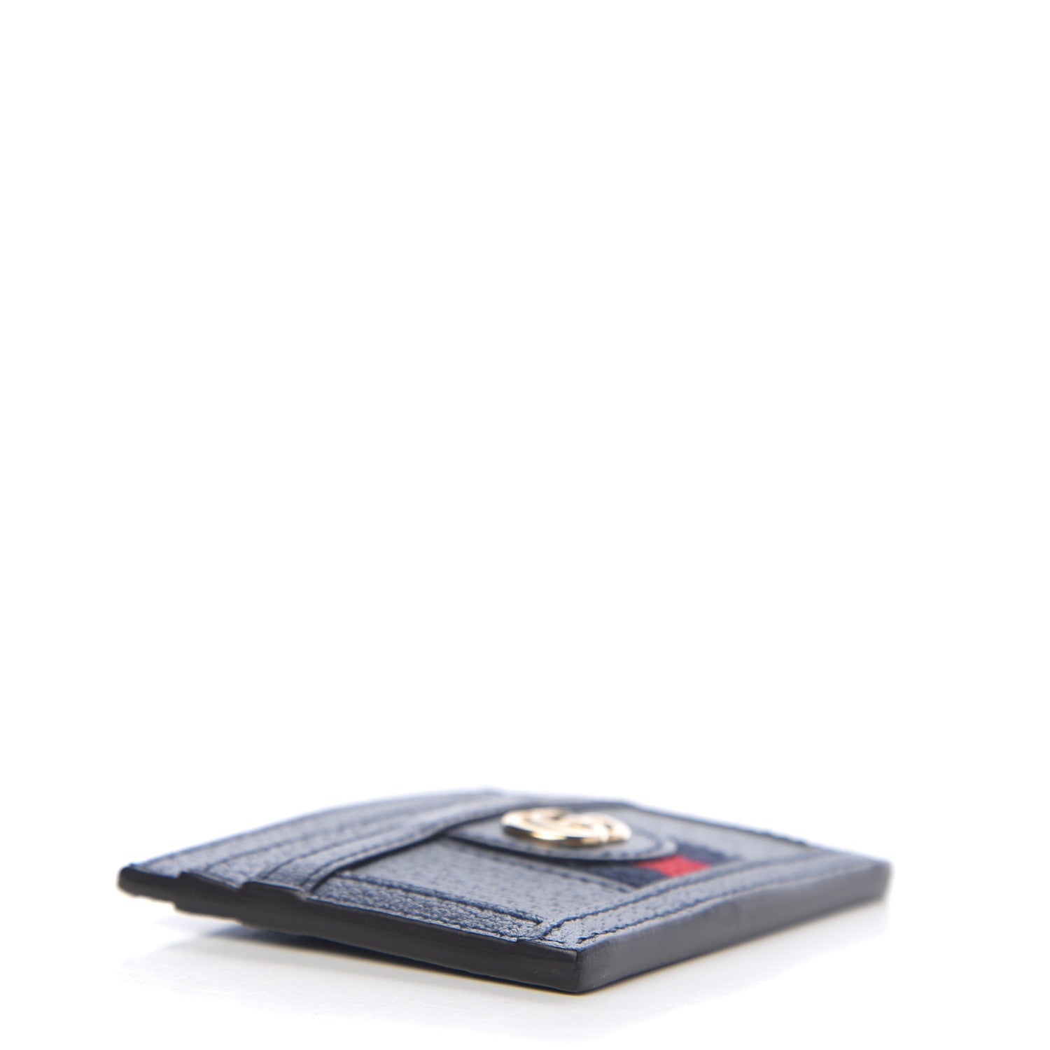 Gucci Textured Calfskin Ophidia Card Holder Blue Agata 3 of 6