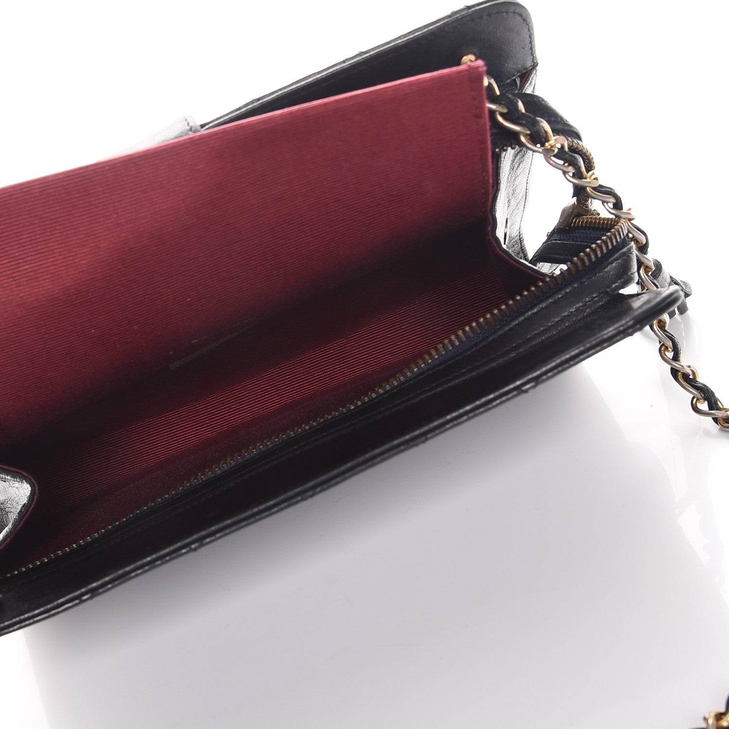 Chanel Lambskin Quilted Tassel Chain Bag Black 8 of 9