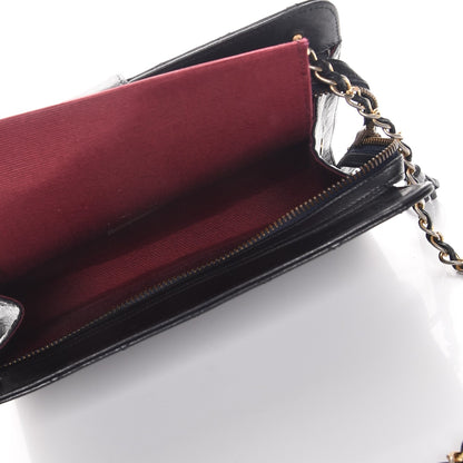 Chanel Lambskin Quilted Tassel Chain Bag Black 8 of 9