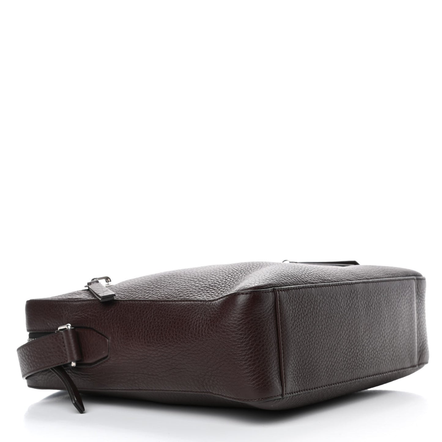 Natural Grain Calfskin Messenger Crossbody Oxblood