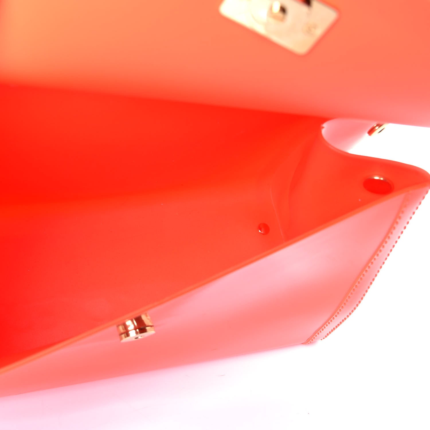 Dolce & Gabbana Rubber Semi Transparent Miss Sicily Satchel Orange 5 of 8