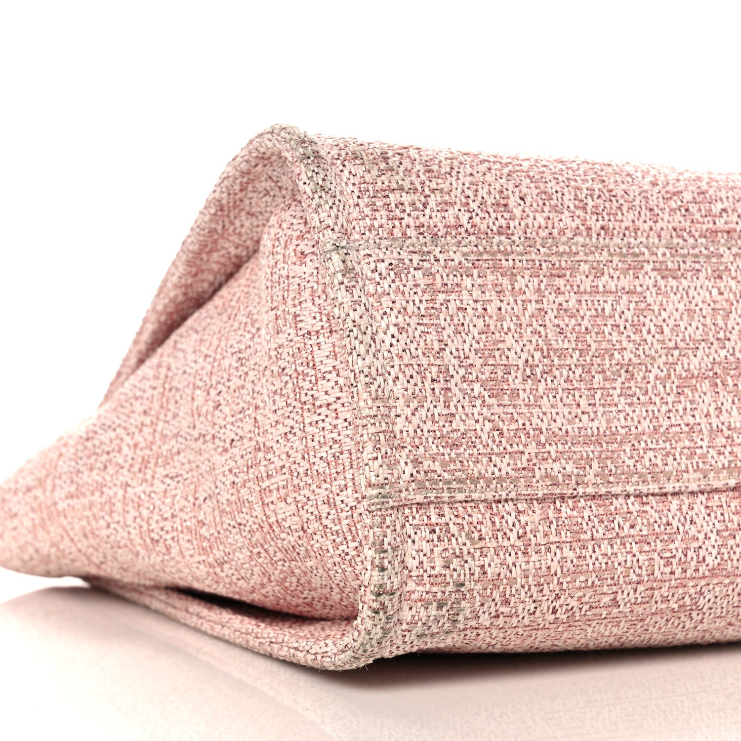 Chanel Lurex Boucle Small Deauville Tote Pink 8 of 10