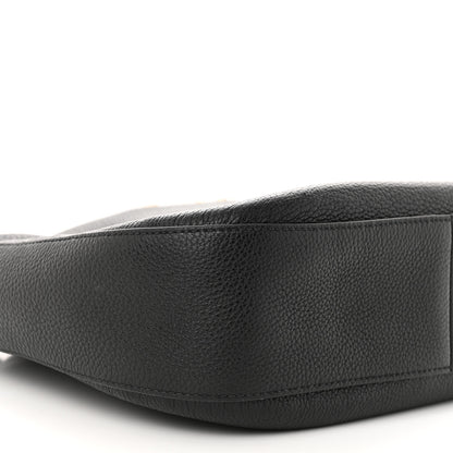 Prada Vitello Phenix Zippered Messenger Hobo Black 8 of 9