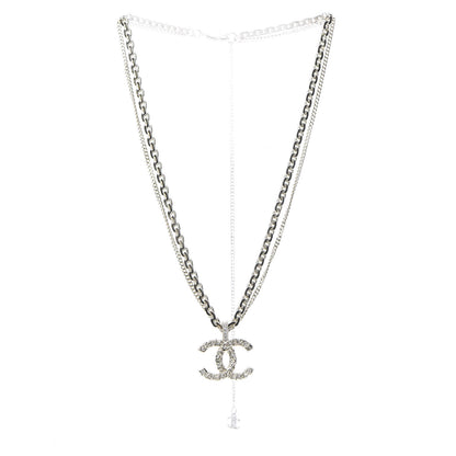 Chanel Crystal CC Multi Strand Chain Necklace Gold 3 of 5