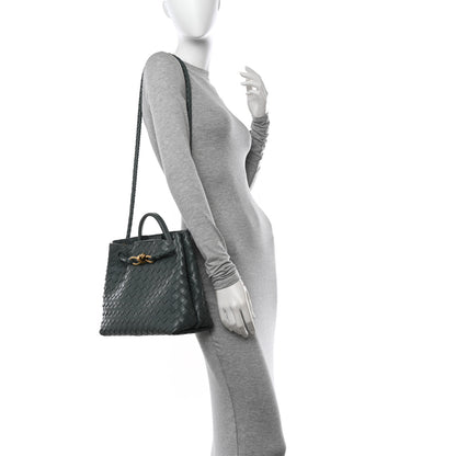 Bottega Veneta Nappa Intrecciato Medium Andiamo Shoulder Bag Slate 2 of 10