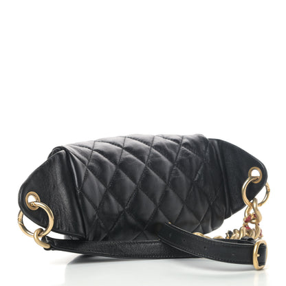 Chanel Lambskin Quilted Linked In Waist Bag Black 2 of 4