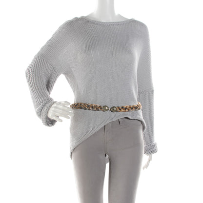 Chanel Satin Braided Resin CC Belt 90 36 Blue Gold 2 of 8